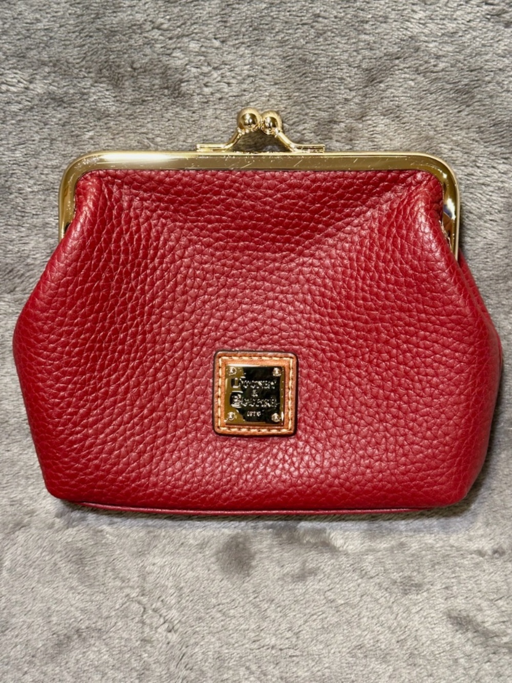 Dooney & Bourke Pebble Leather Large Frame Coin Purse